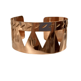 Copper Cup Ladies Wristband, Cut Out Pyramid Design