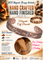 Hand crafted Pure copper Adjustable cuff Bracelet 6 Healing Magnets