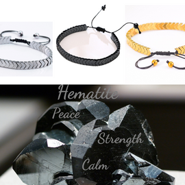 Hematite Bracelet Black& More - Assists adding Energy Stability & Balance