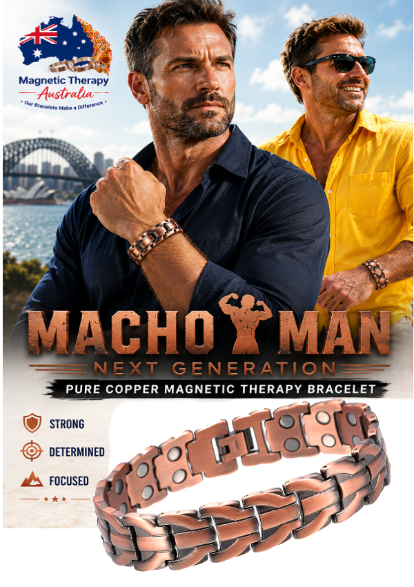 Macho Man Series Pure Copper Next Generation Magnetic Therapy Bracelet