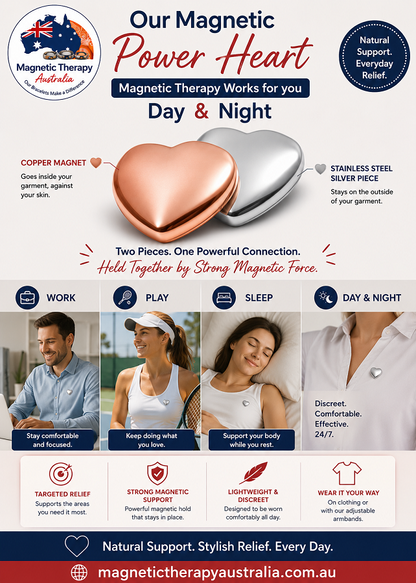 Magnetic Therapy Copper Power Heart Natural Support, Every Day Relief