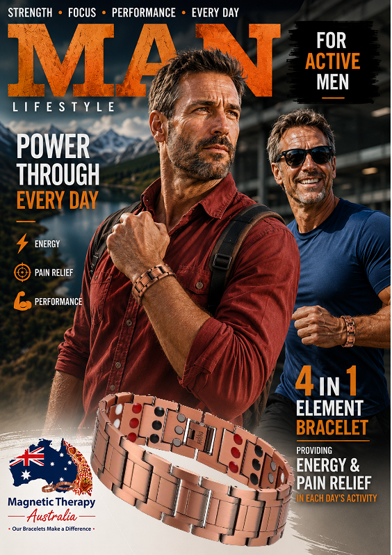 Men’s Copper Magnetic Bracelet Advanced 4 in 1 Elements Next Generation
