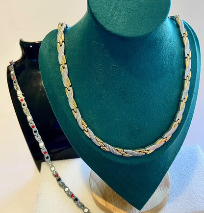 Women's Titanium Steel Magnetic Therapy Necklace