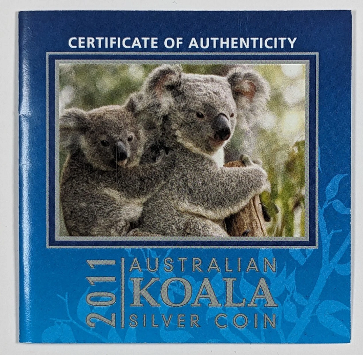 Perth Mint 2011 Australian Koala 5 oz Silver $8 Proof Coin