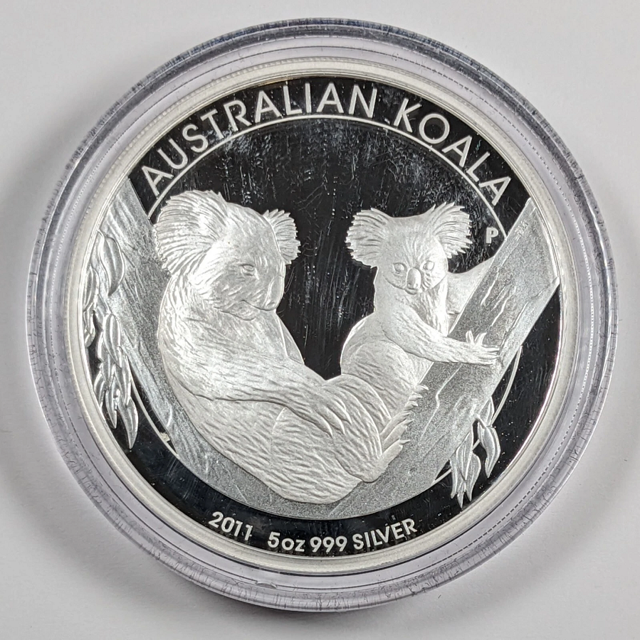Perth Mint 2011 Australian Koala 5 oz Silver $8 Proof Coin