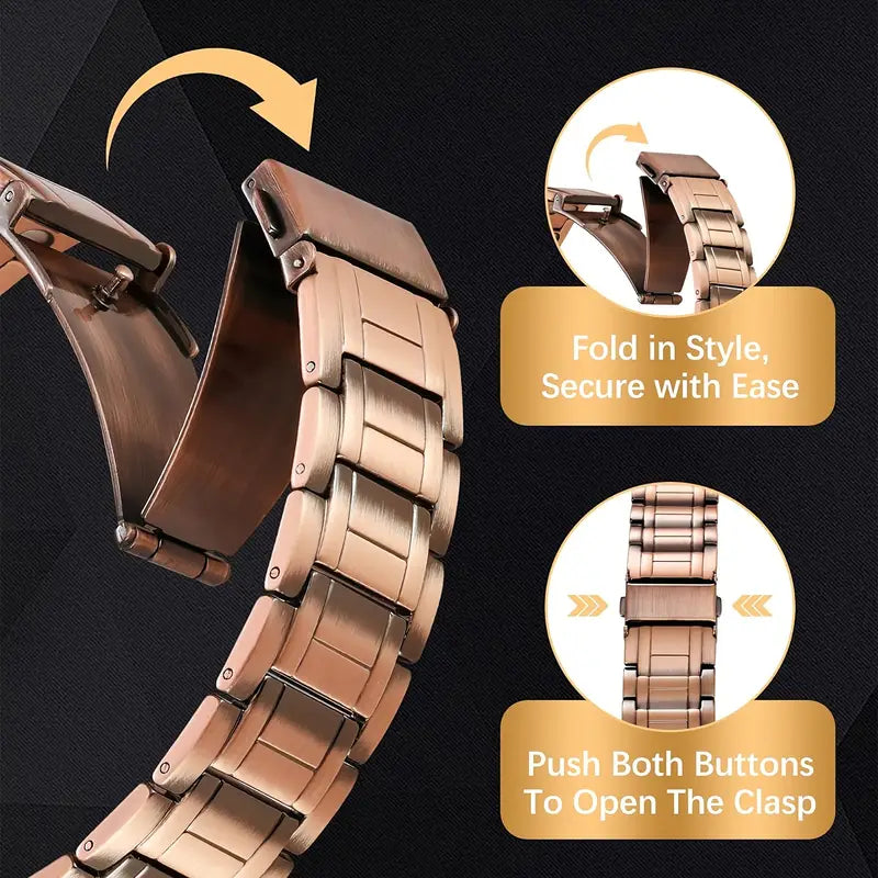 Triple Strength Magnetic Power Magnets Pure Copper Bracelet