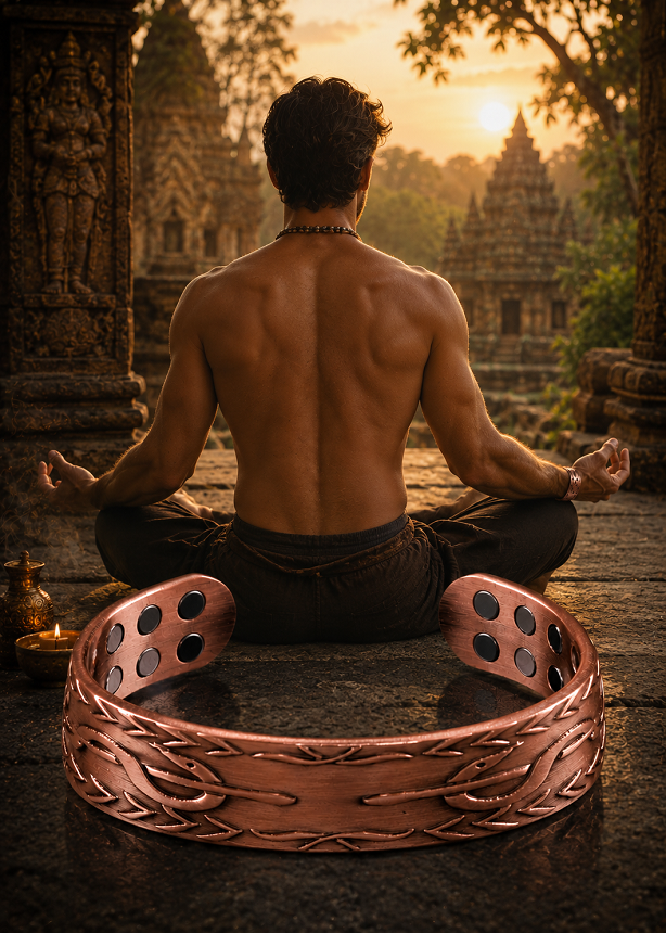 Magnetic Copper Bracelet - 18 Power magnets - Pain relief with Comfort