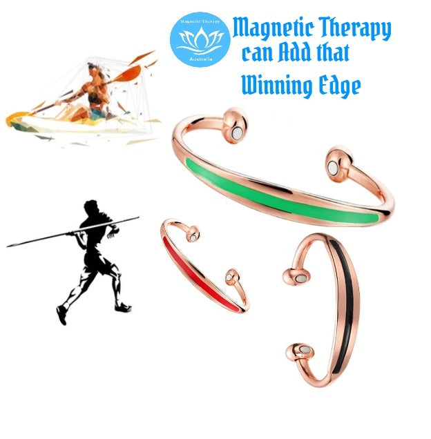 Sports Copper Magnetic Cuff Bracelet- Green