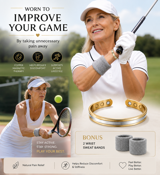 Ladies Sports Magnetic Therapy Copper Bracelet Energy & Balance