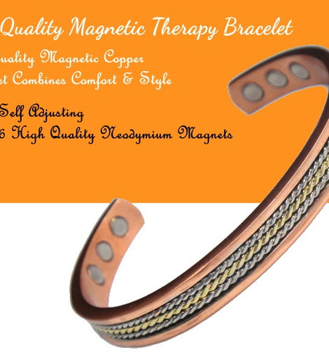 Pure Copper Bracelets for Women Rose 9mm Adjustable Cuff Copper Bracelet  &Bangles Health Energy Magnetic Therapy Bracelet Female