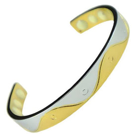 Magnetic Therapy Copper Gold & Silver Cuff Bracelet