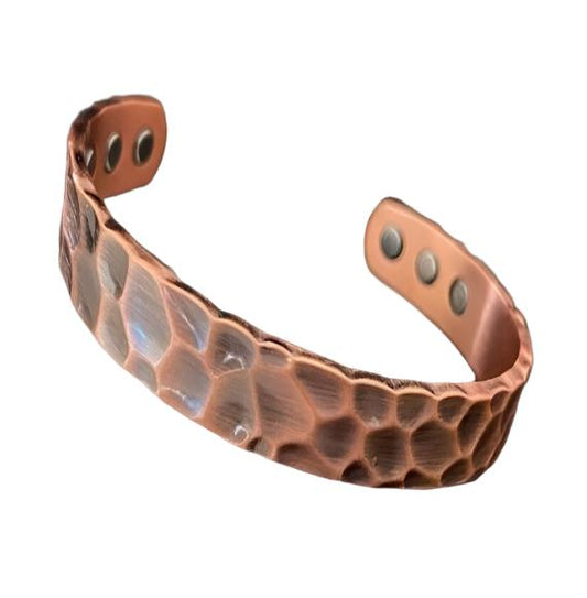 Handcrafted Hammered Pure Copper Cuff Bracelet