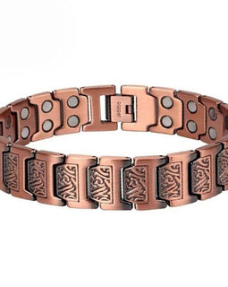 Pure Copper Double Strength Magnetic Therapy Bracelet - 2 Row 3000 Gauss Magnets