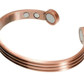 Unisex Solid Copper Magnetic Therapy Cuff Bracelet