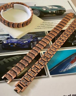 Pure Copper Double Strength Magnetic Therapy Bracelet - 2 Row 3000 Gauss Magnets