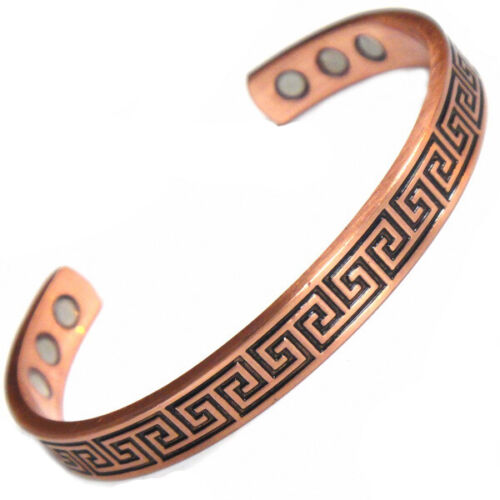 Solid Copper Greek Key Magnetic Therapy Bracelet